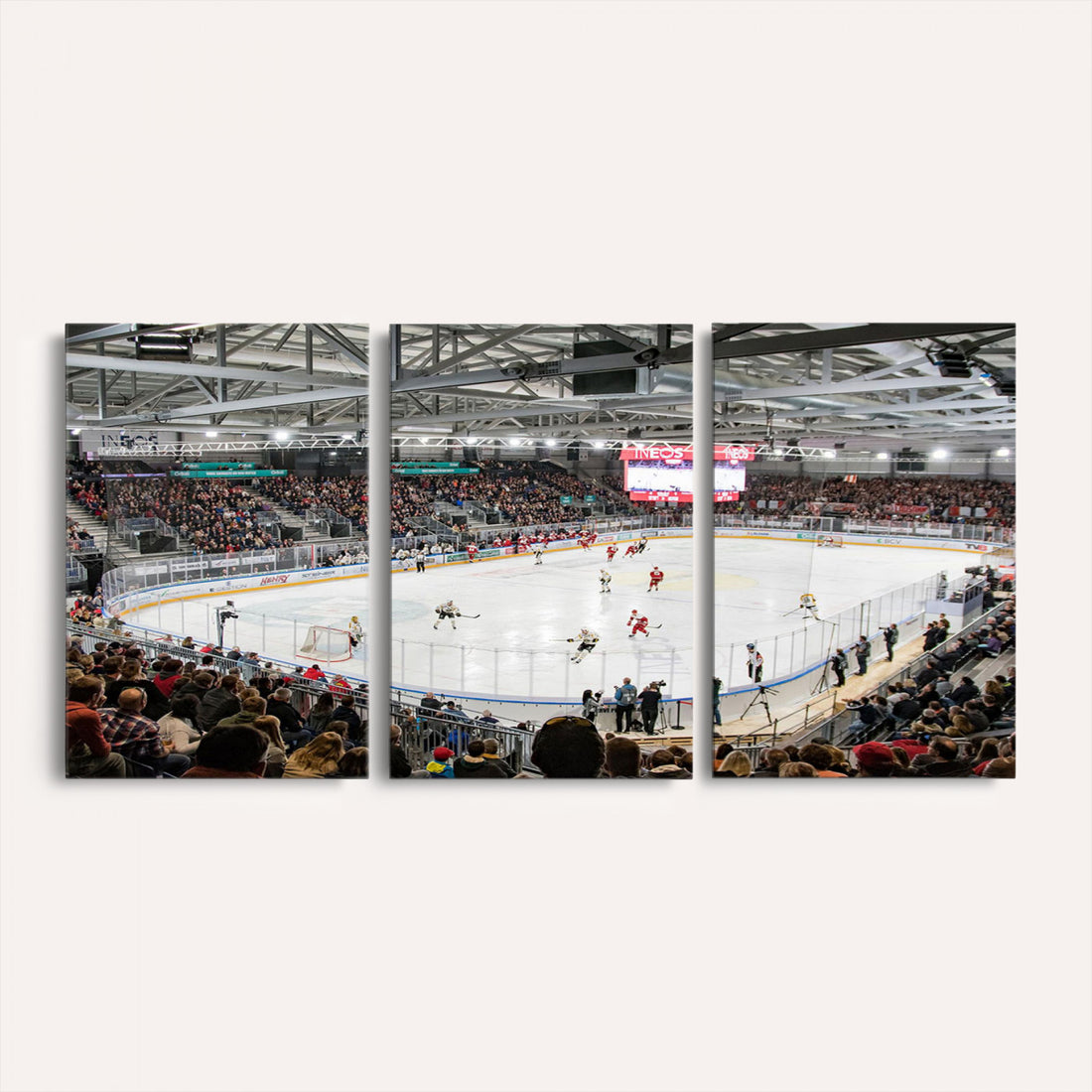 Lausanne Arena Ice Hockey Stadium Wall Art Canvas Print