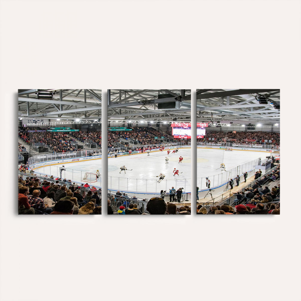 79352-MGV-CV-36X24 - Lausanne Arena Ice Hockey Stadium Wall Art Canvas Print