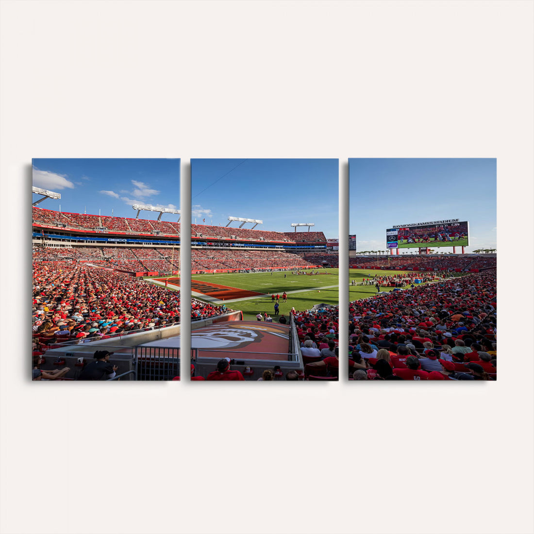 Florida Tampa Raymond James Stadium Wall Art Canvas Print, Framed and Ready to Hang