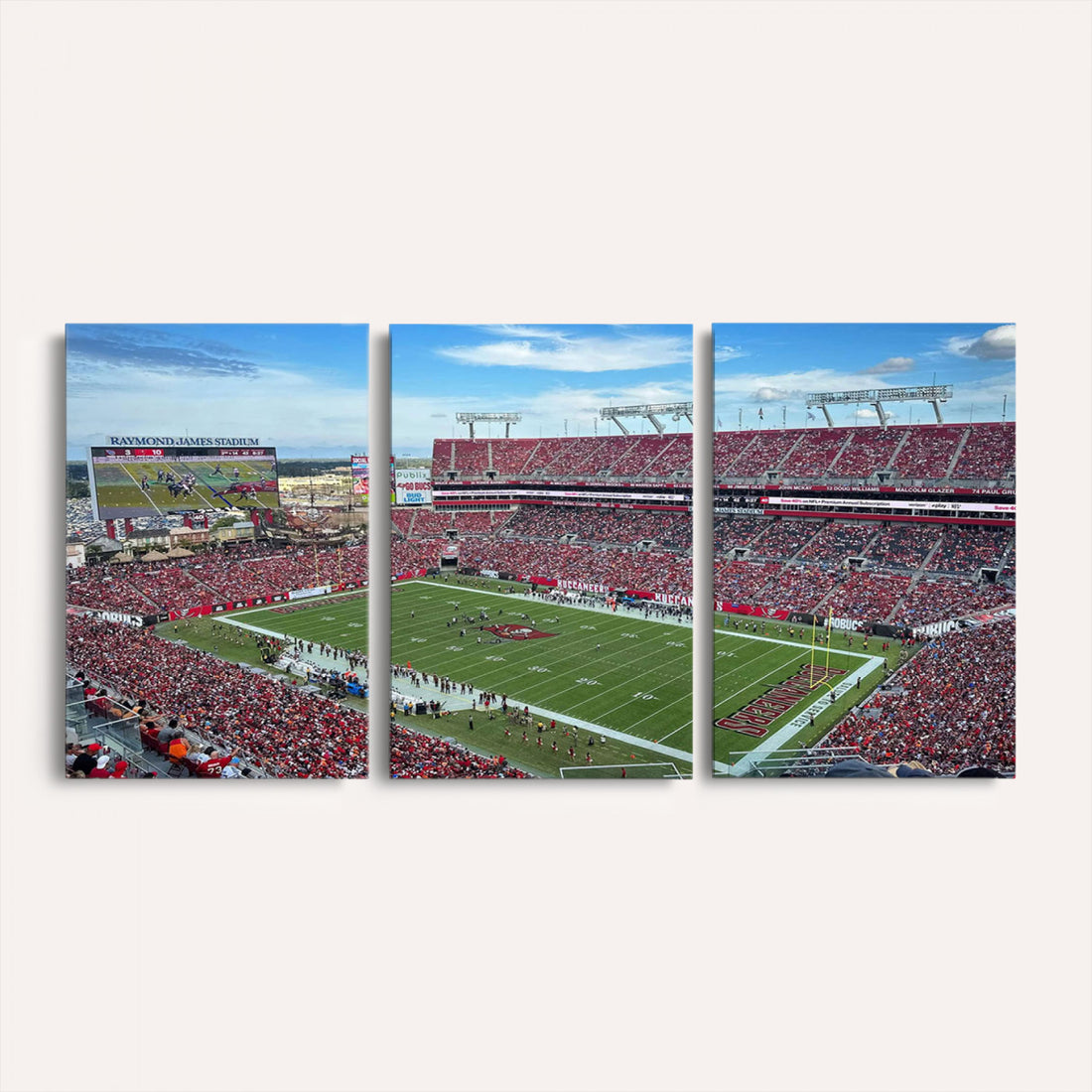 Florida Tampa Raymond James Stadium Wall Art Canvas Print, Extra Large Game Room Wall Decor