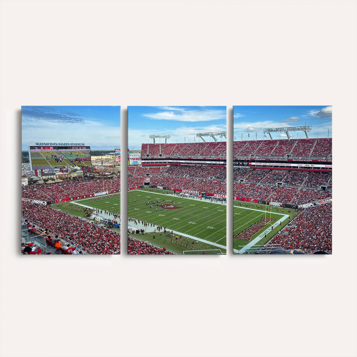 52828-MGV-CV-36X24 - Florida Tampa Raymond James Stadium Wall Art Canvas Print - NFL Football Stadium Print Canvas