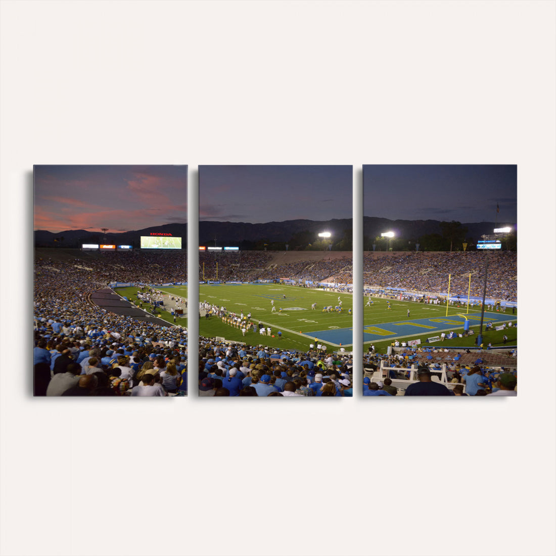 UCLA Bruins Football Team Print, Pasadena Rose Bowl Stadium