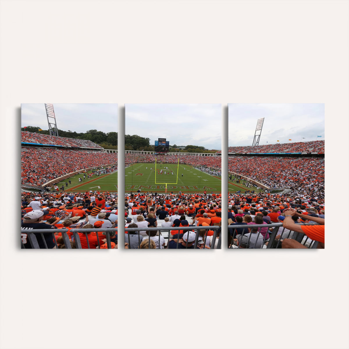 63606-MGV-CV-36X24 - Virginia Cavaliers Football Team Print, Charlottesville, Extra Large Game Room Wall Decor