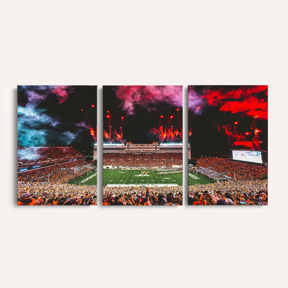 Virginia Tech Hokies Football Team Print, Blacksburg Lane Stadium