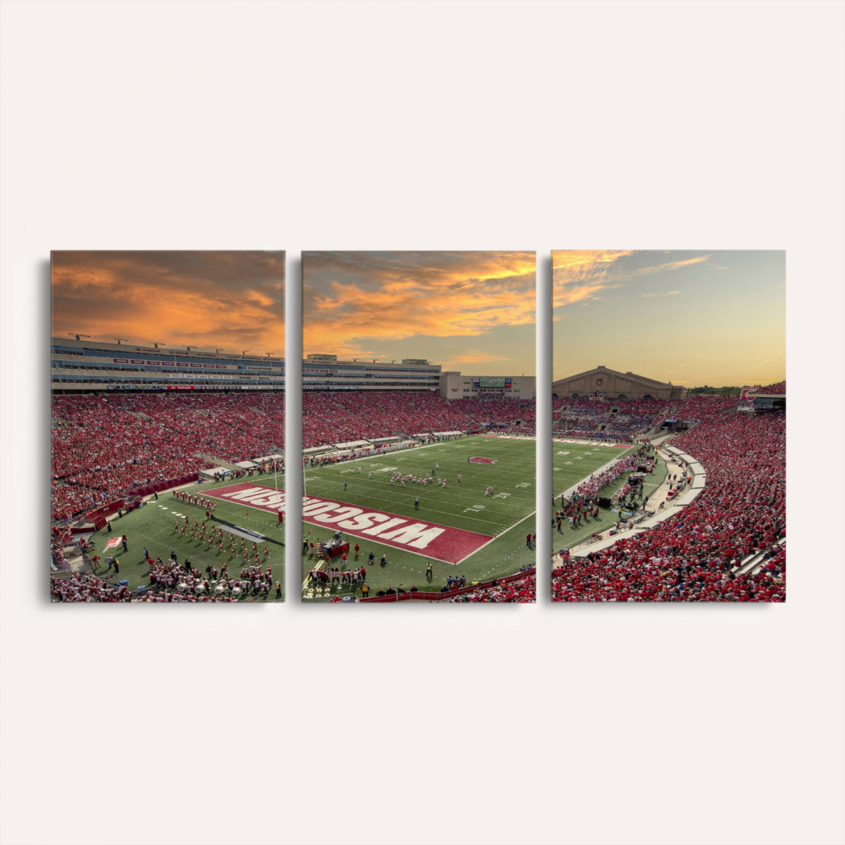41472-MGV-CV-36X24 - Camp Randall Stadium Wisconsin Badgers Large Wall Art Canvas Print | College Football Stadium Wall