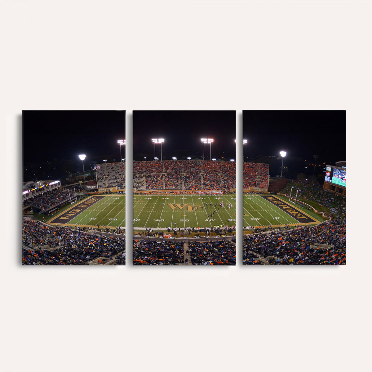26033-MGV-CV-36X24 - Demon Deacons Print Canvas, Football Team Print