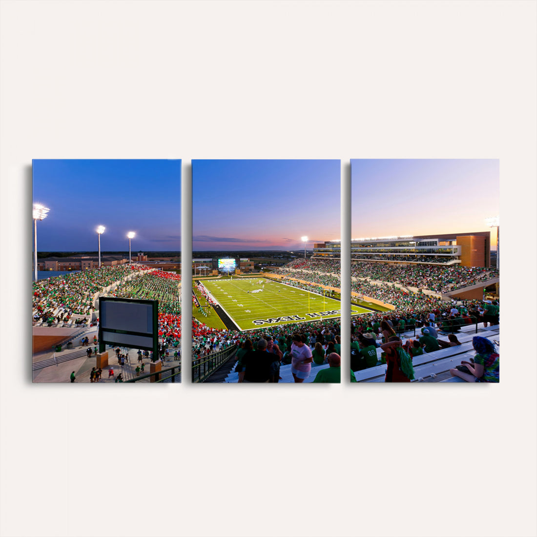 University of North Texas Mean Green Football Team Print, Framed and Ready to Hang