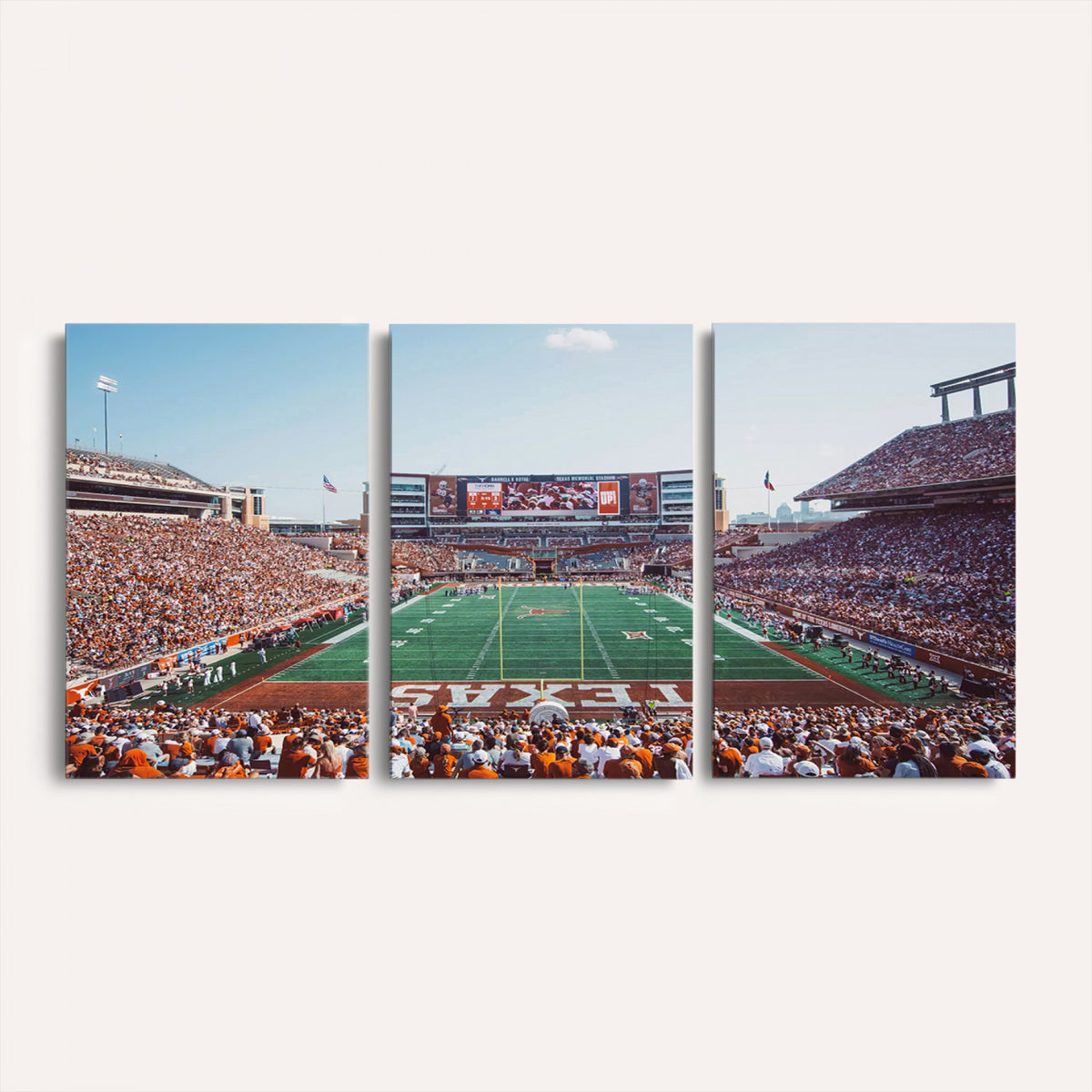 14826-MGV-CV-36X24 - Framed Texas Memorial Stadium Canvas, University of Texas Longhorns Football Team Print - Austin
