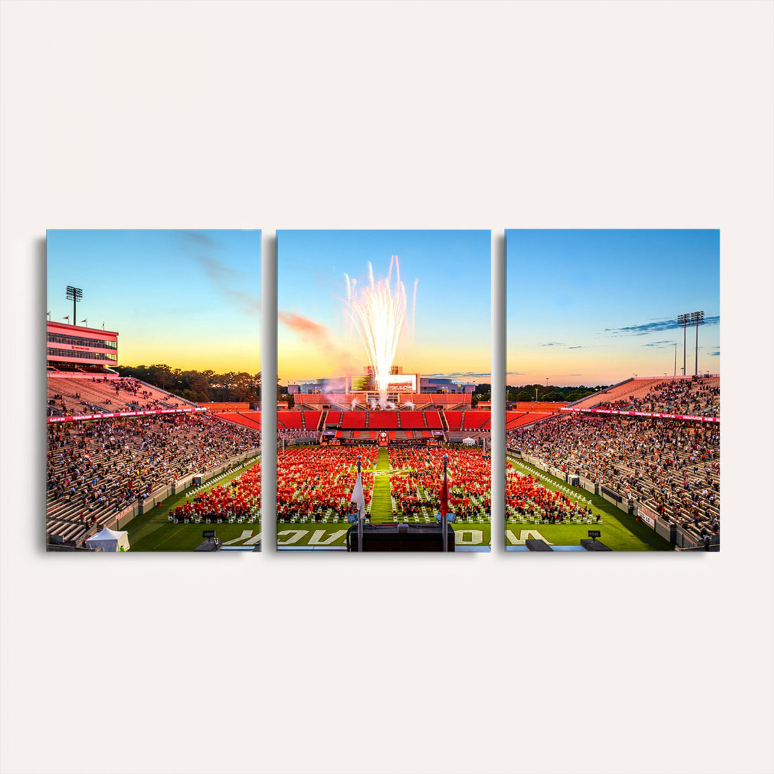 North Carolina State University Canvas Print, Wolfpack Football Team Print