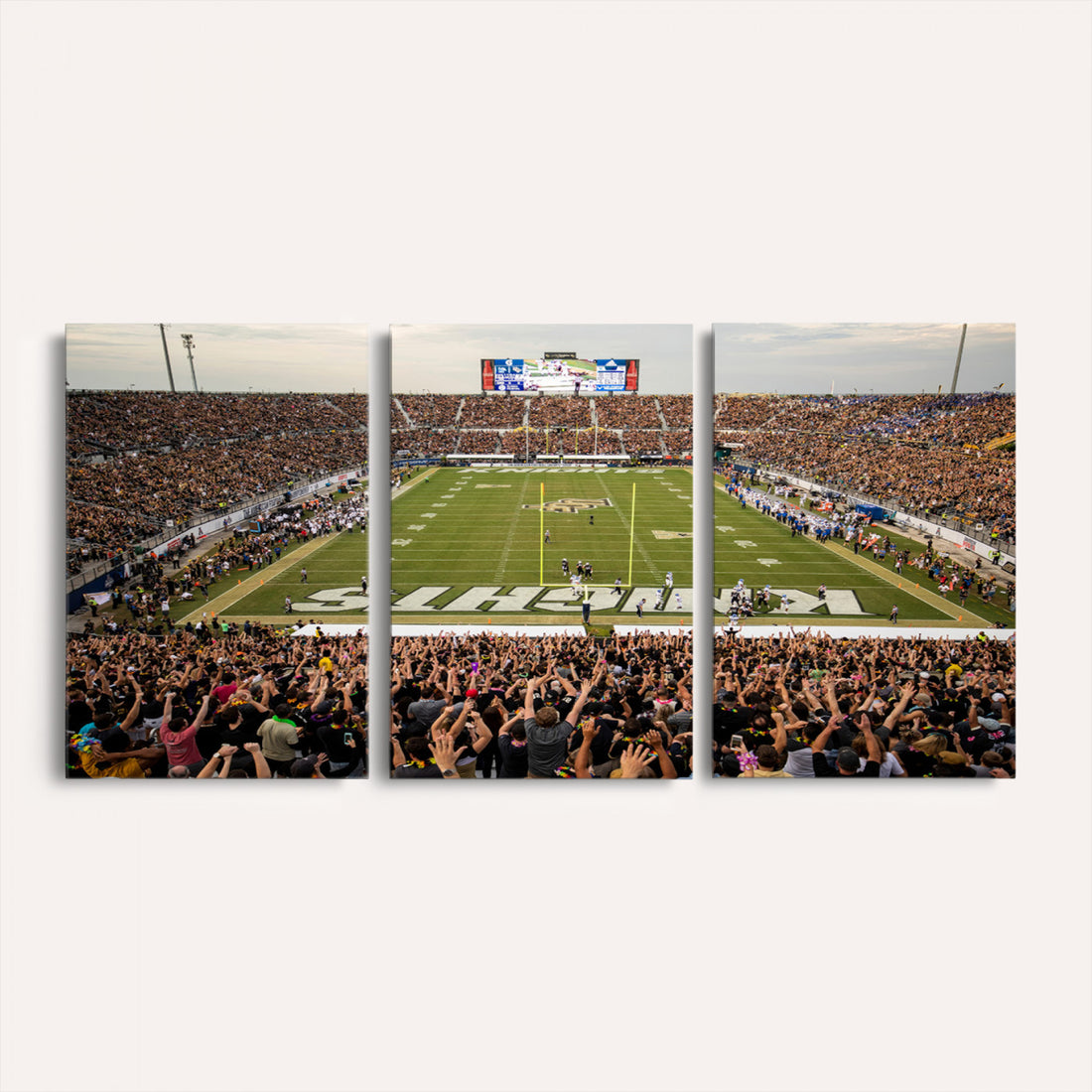 UCF Knights Football Team Print, Orlando FBC Mortgage Stadium, Extra Large Game Room Wall Decor
