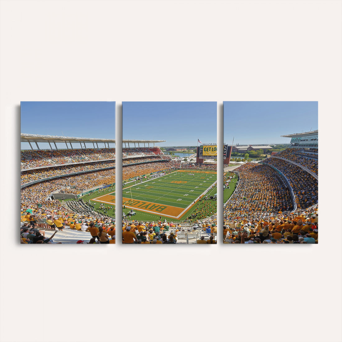 Baylor University Bears Football Team Print, Waco McLane Stadium