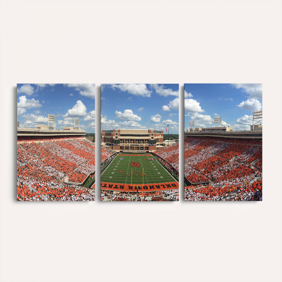 65192-MGV-CV-36X24 - Oklahoma State Cowboys Football Team Print - Stillwater Boone Pickens Stadium Wall Art Canvas Print