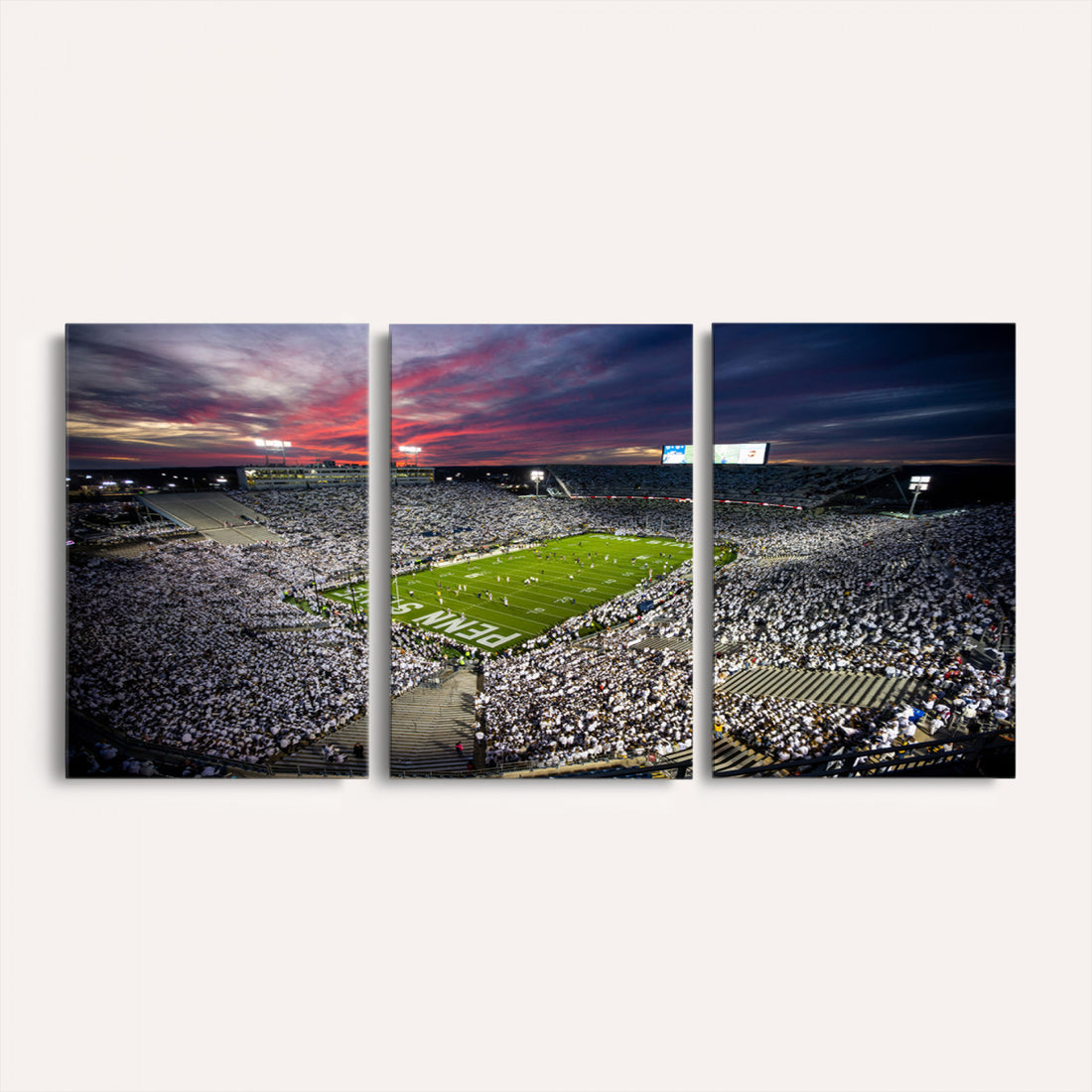 Penn State Nittany Lions Football Team Print, University Park Beaver Stadium