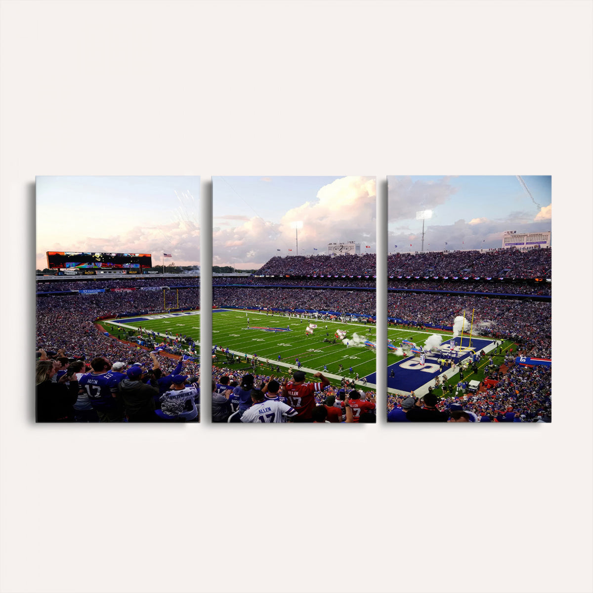 64066-MGV-CV-36X24 - Buffalo Bills Football Team Print - Buffalo Highmark Stadium Wall Art Canvas Print