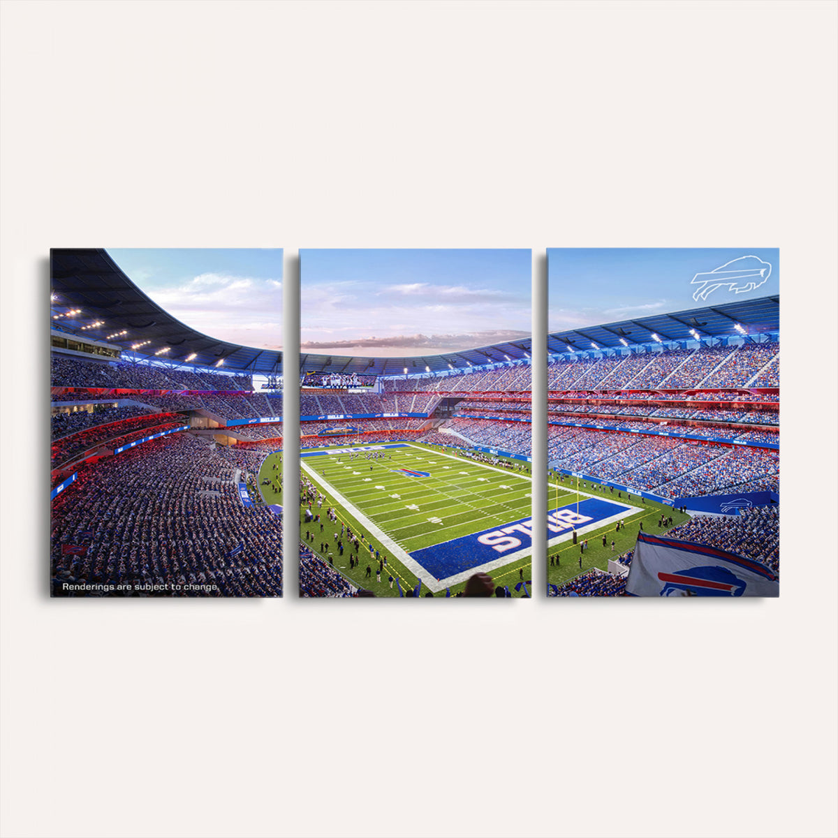 57873-MGV-CV-36X24 - Buffalo Bills Football Team Print Canvas - Buffalo Highmark Stadium Wall Art Canvas Print