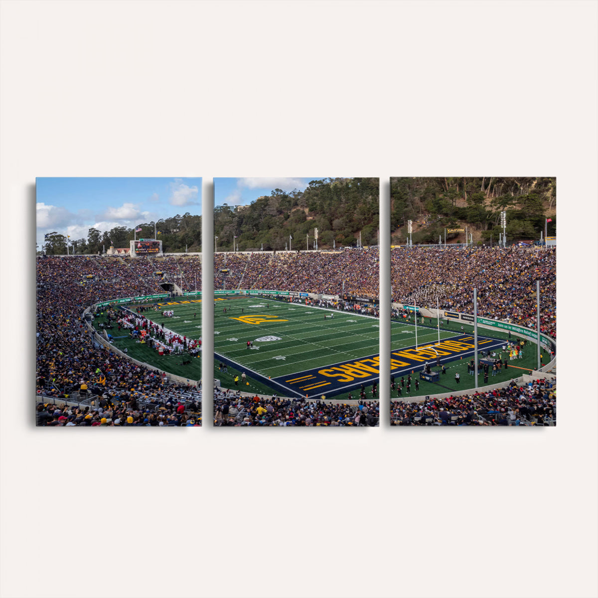 38054-MGV-CV-36X24 - University of California Golden Bears Football Team Print - Berkeley California Memorial Stadium Art