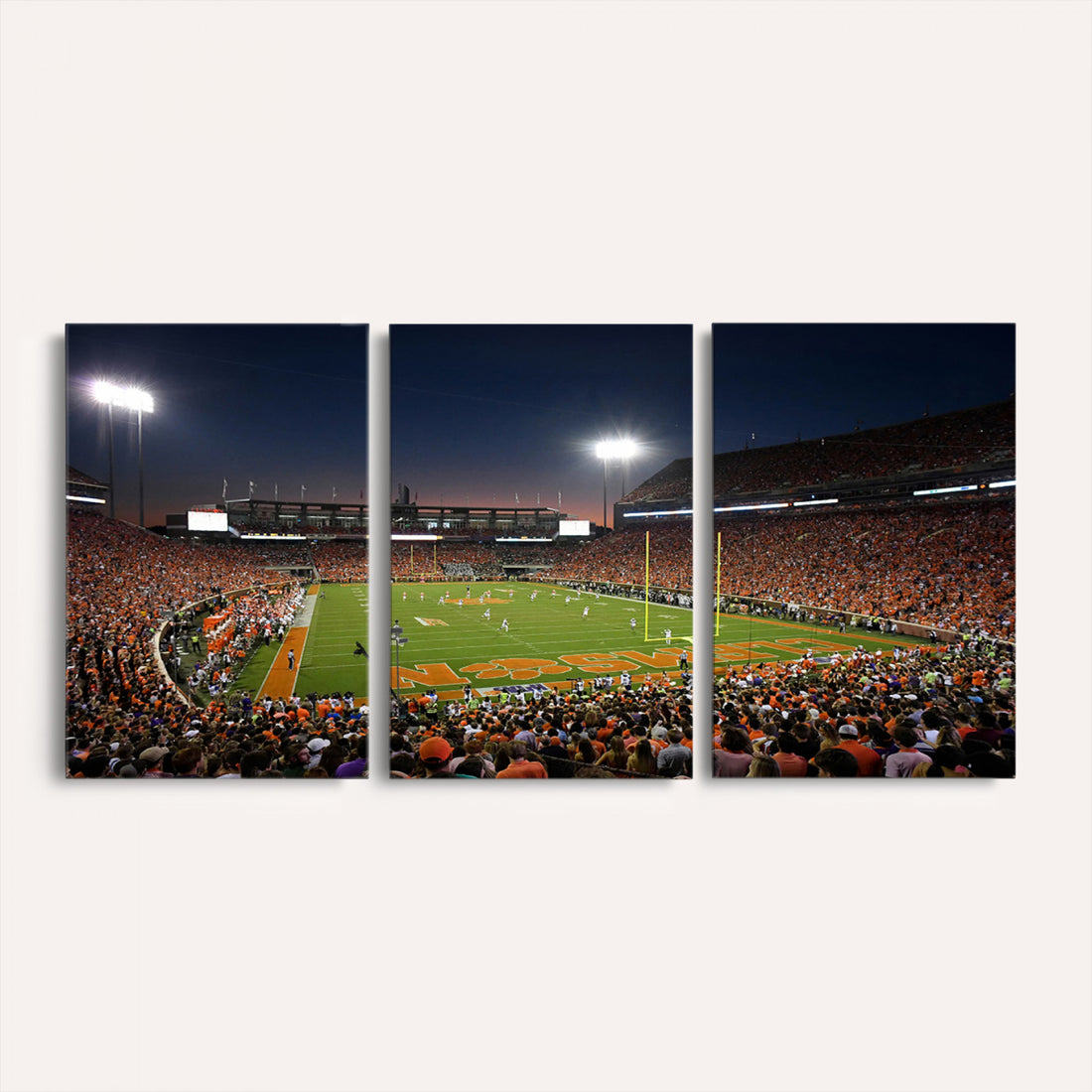 Clemson University Tigers Art Print, Football Team Print