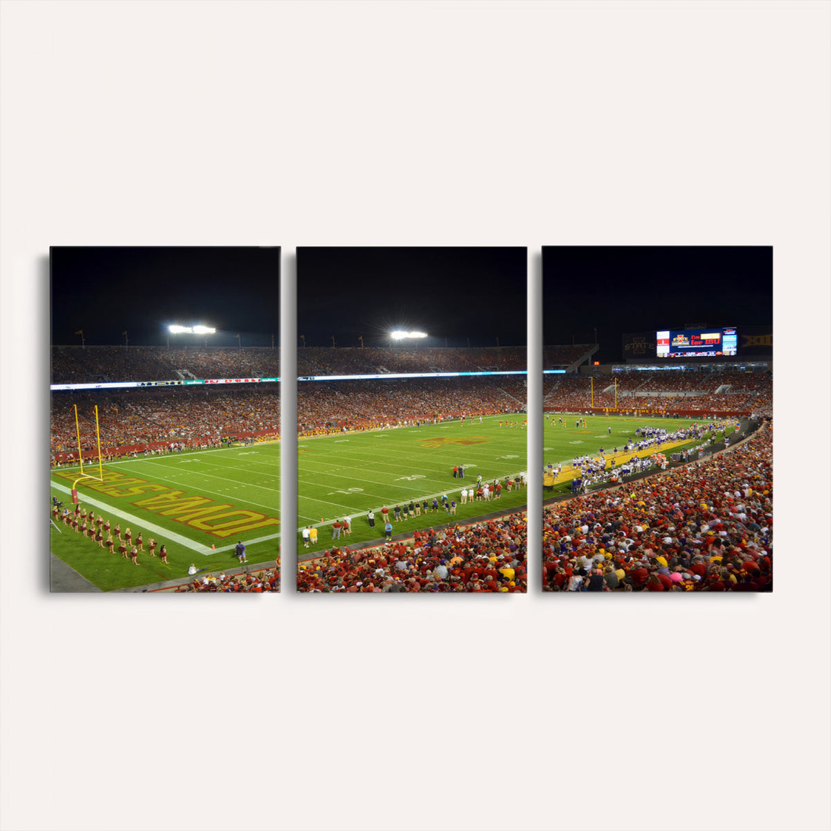 27211-MGV-CV-36X24 - Iowa State University Cyclones Football Team Print, Ames, Extra Large Game Room Wall Decor