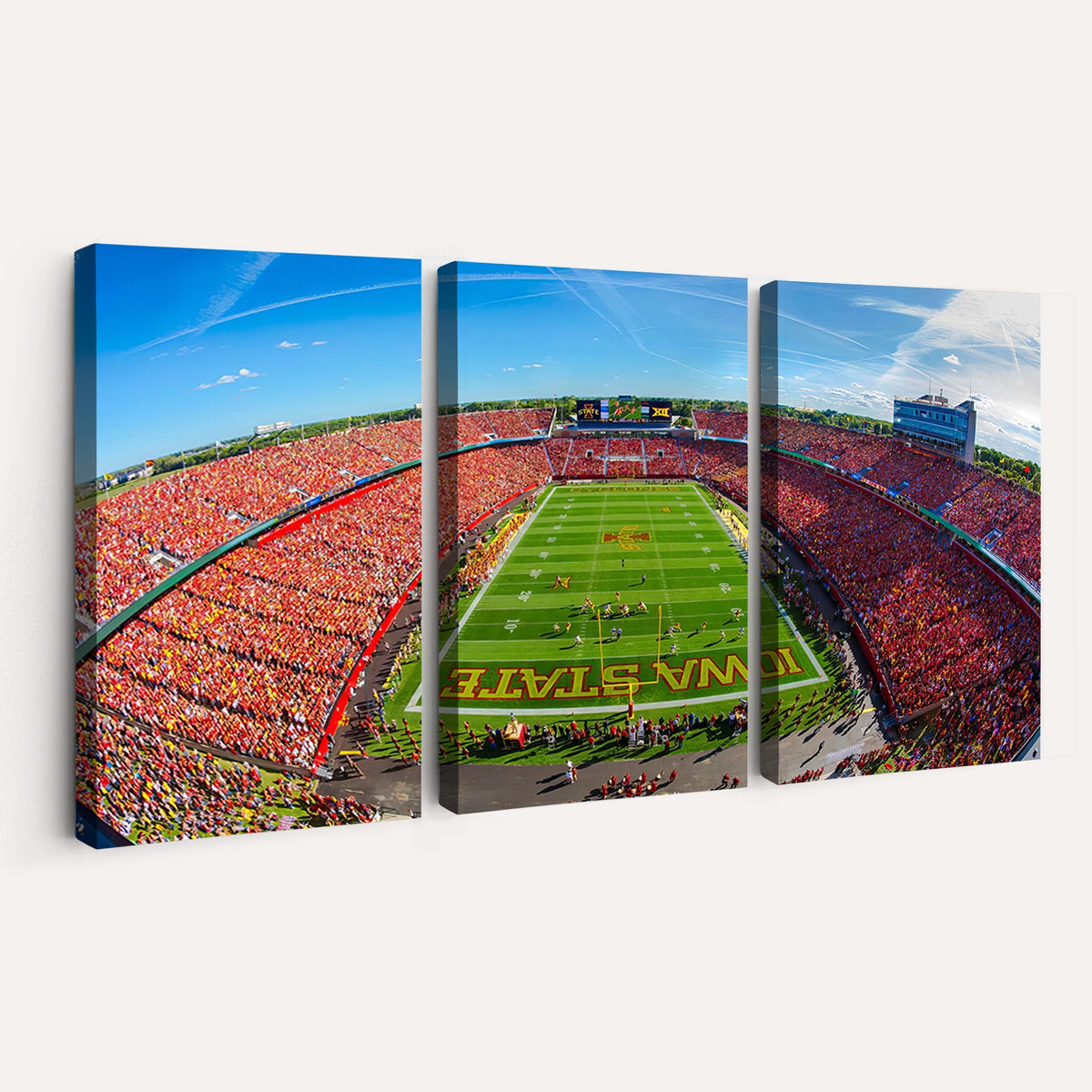 36706-MGV-CV-24X16 - Iowa State University Cyclones Football Team Print, Ames, Framed and Ready to Hang