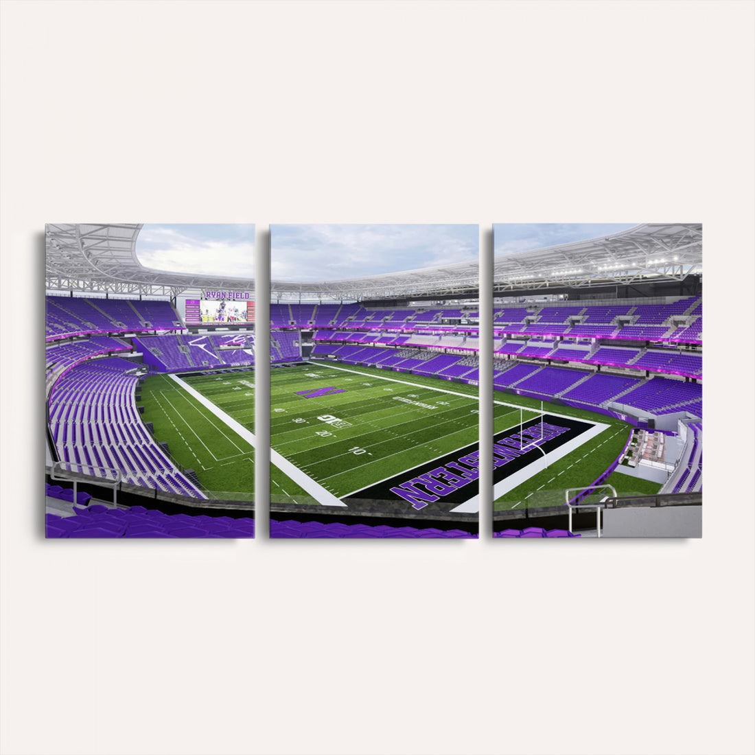 Northwestern University Wildcats Football Team Print, Framed and Ready to Hang