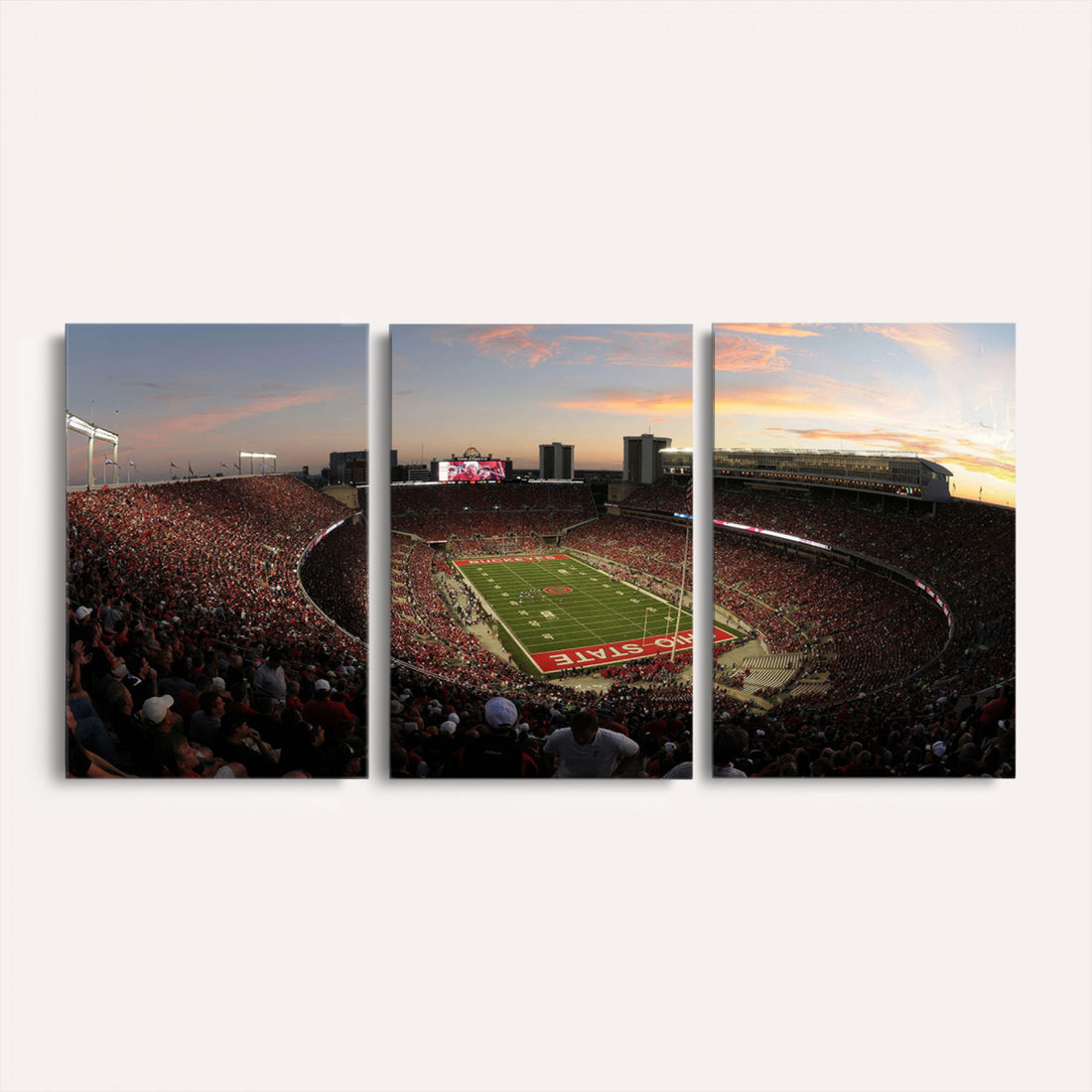 Ohio State University Buckeyes Football Team Print, Framed and Ready to Hang