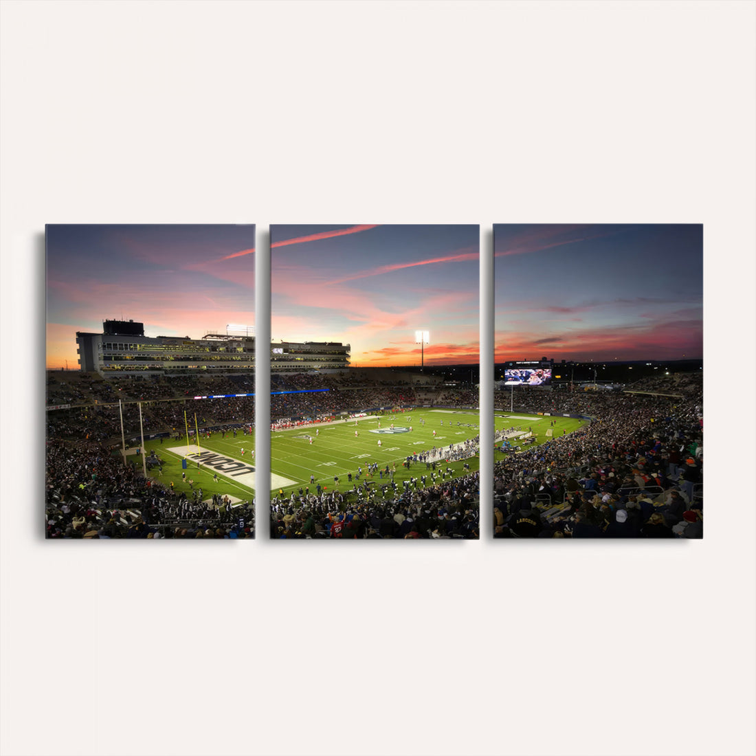 The University of Connecticut UCONN Huskies Football Team Print, Framed and Ready to Hang