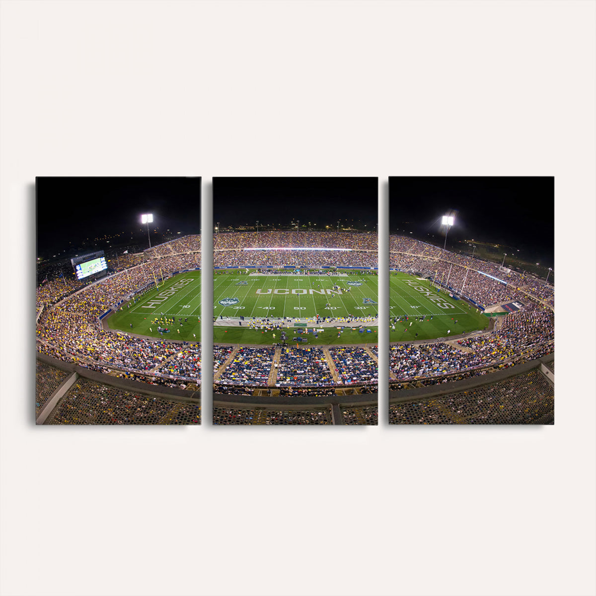 52855-MGV-CV-36X24 - The University of Connecticut UCONN Huskies Football Team Print, East Hartford