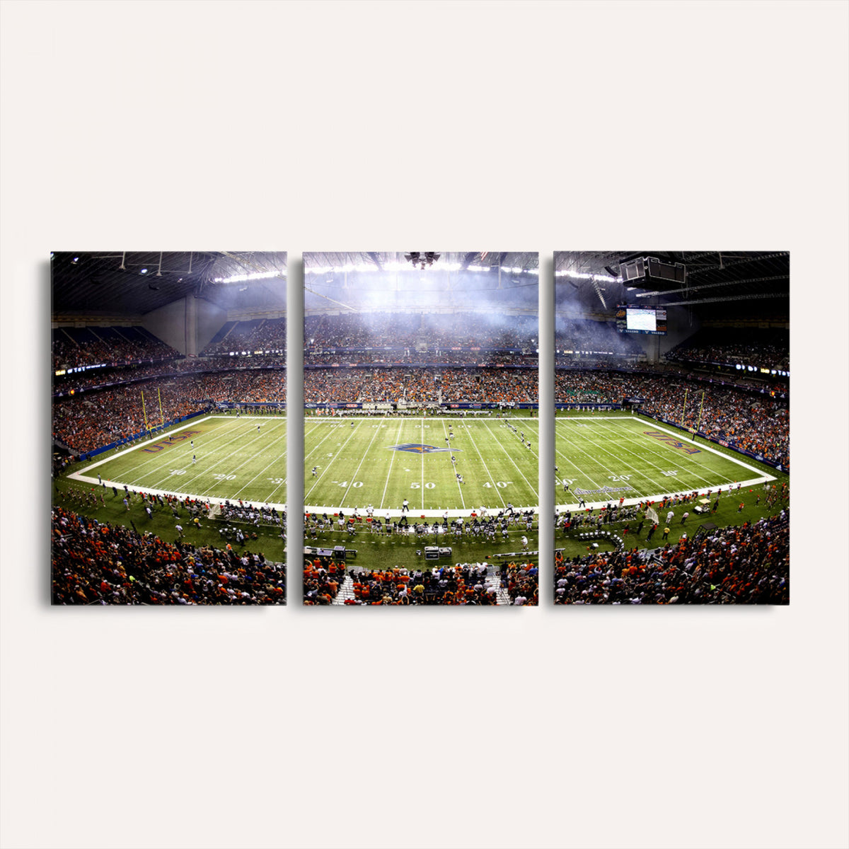 46972-MGV-CV-36X24 - The University of Texas at San Antonio Roadrunners Football Team Print, Framed and Ready to Hang