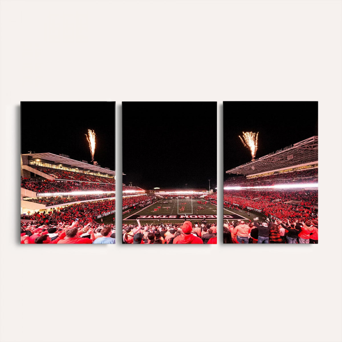 52633-MGV-CV-36X24 - Oregon State Beavers Football Team Print, Corvallis Reser, Framed and Ready to Hang
