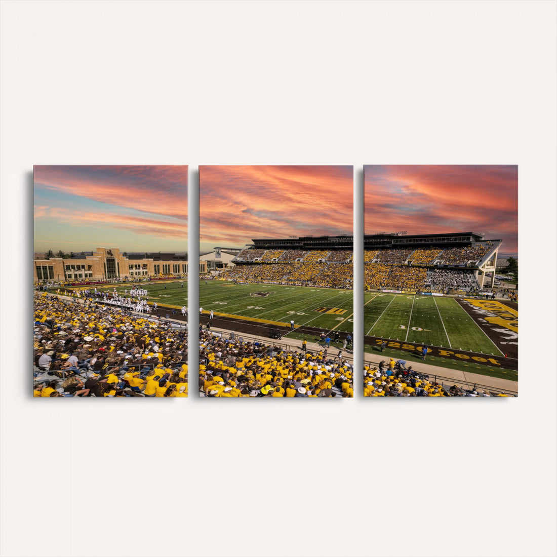 University of Wyoming Cowboys Football Team Print, Laramie, Extra Large Game Room Wall Decor