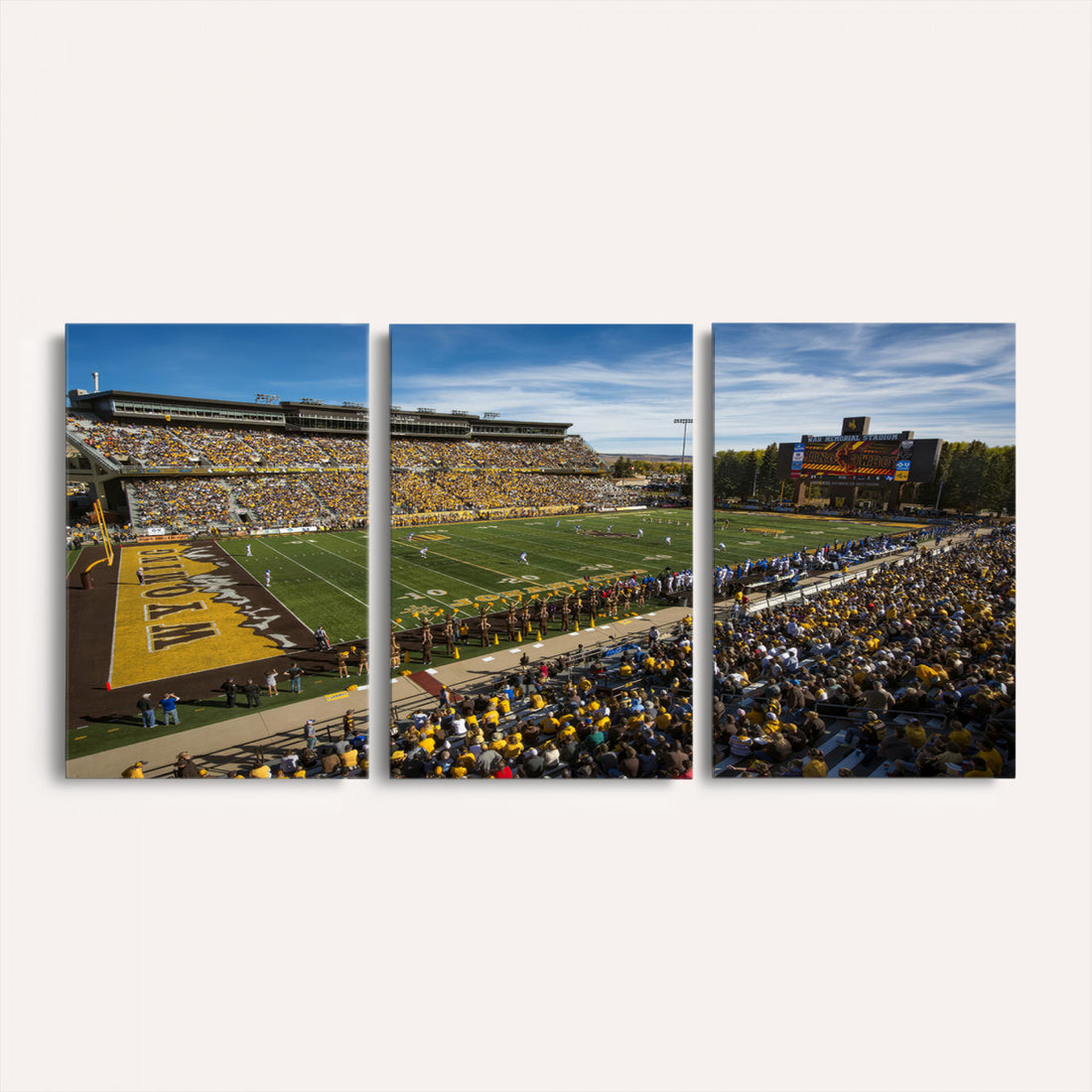 University of Wyoming Cowboys Football Team Print, Laramie, Man Cave Wall Decor