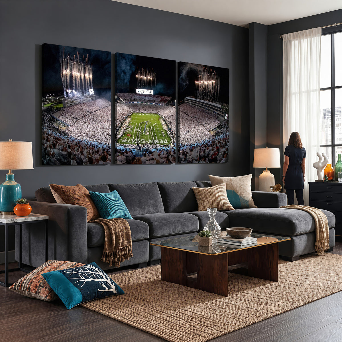 11391-MGV-CV-36X24 - Penn State Football Wall Art Canvas Print