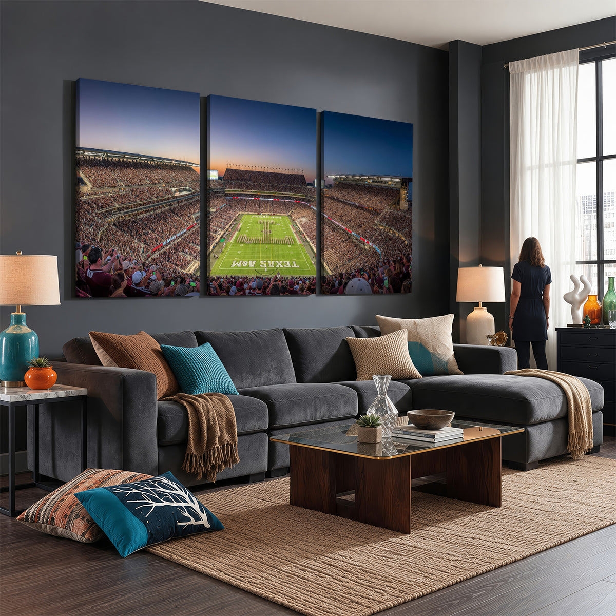 17421-MGV-CV-36X24 - Kyle Field Wall Art Print | Large Texas A&M Aggies Football Canvas Print for Sports Enthusiasts |