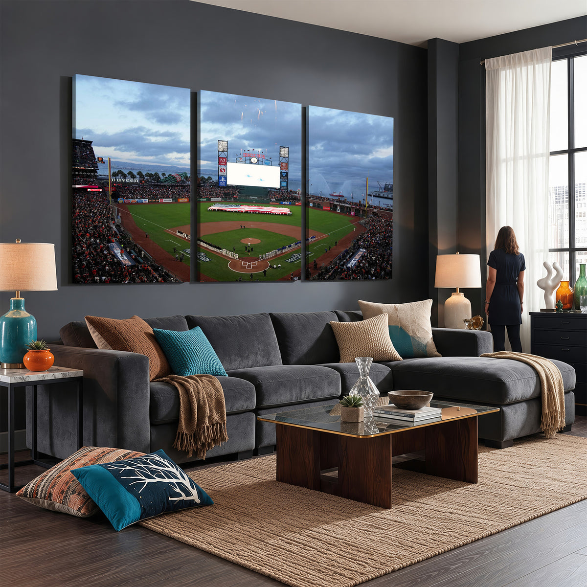 44631-MGV-CV-36X24 - Oracle Park San Francisco Giants Wall Art | Oracle Park Stadium Canvas Print