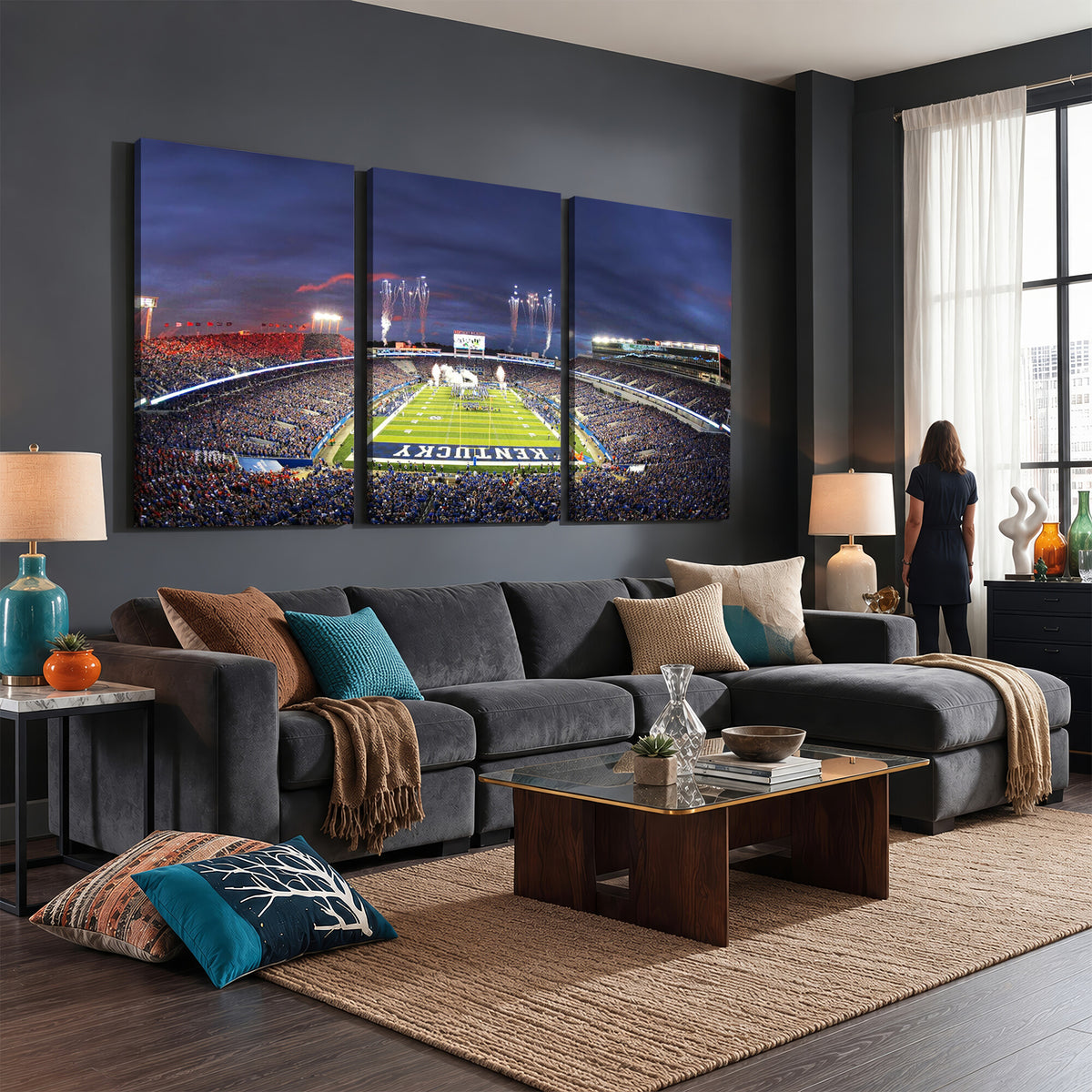 26008-MGV-CV-36X24 - Kroger Field Canvas Wall Art, Kentucky Stadium Wall Art
