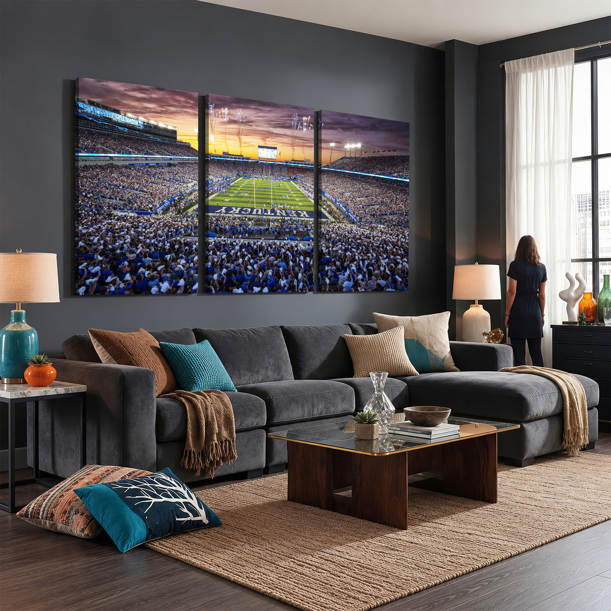 78524-MGV-CV-36X24 - Kroger Field Wall Art Print, Kentucky Stadium Wall Art