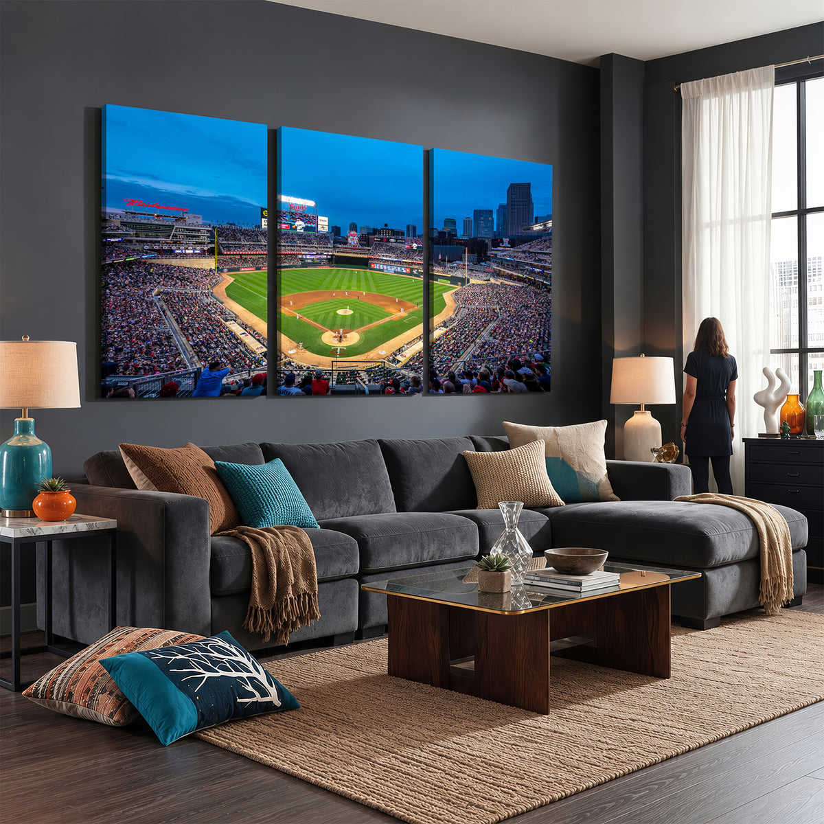 77273035-MGV-CV-36X24 - Target Field Stadium Wall Art Canvas Print, Minnesota Twins