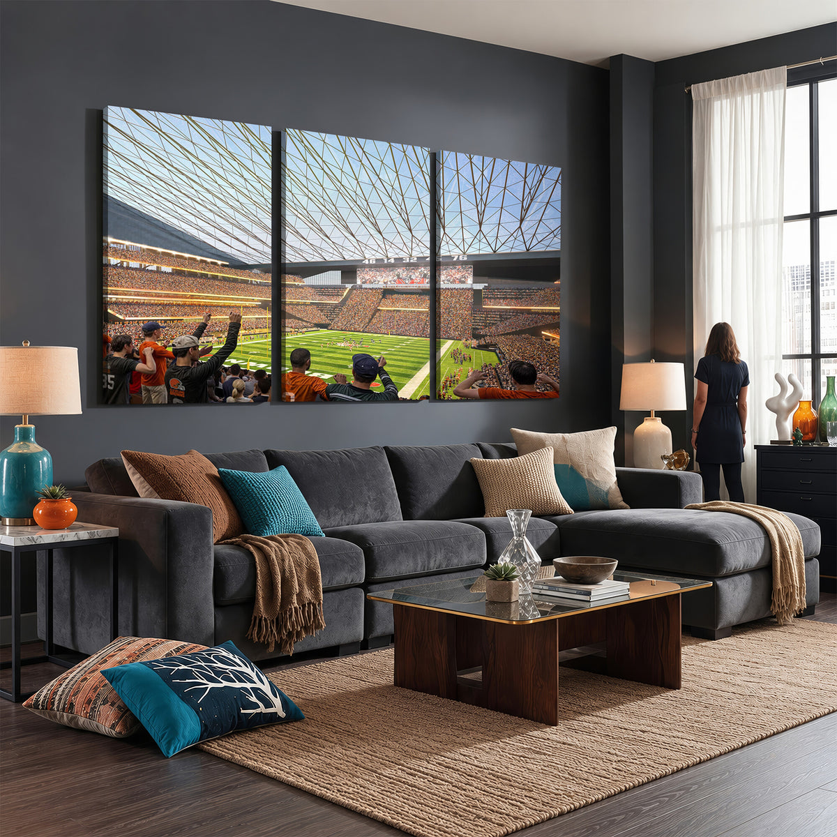 81960112-MGV-CV-36X24 - Cleveland Browns Stadium Wall Art Canvas Print