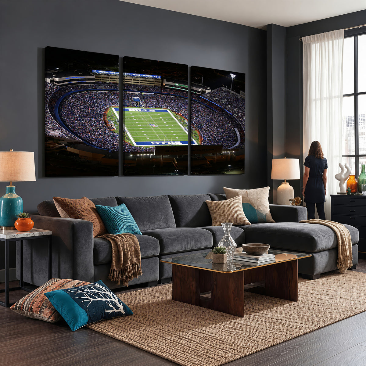 19030-MGV-CV-36X24 - Buffalo Bills NFL Football Team Print, Highmark Stadium