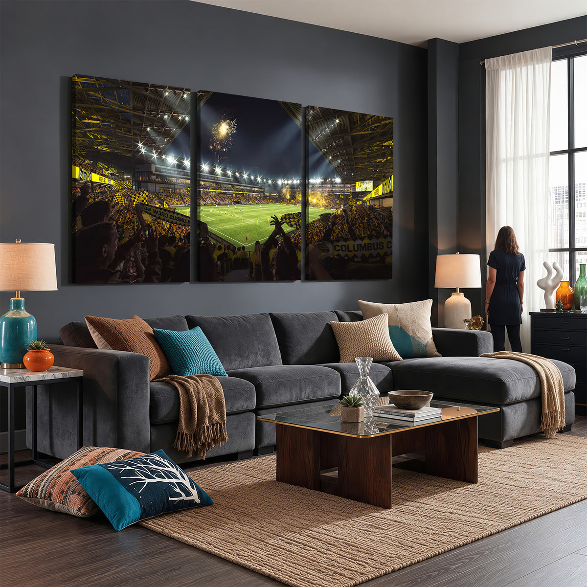 51122-MGV-CV-36X24 - Columbus Crew Soccer Team Print - Columbus Crew Stadium Wall Art Canvas Print