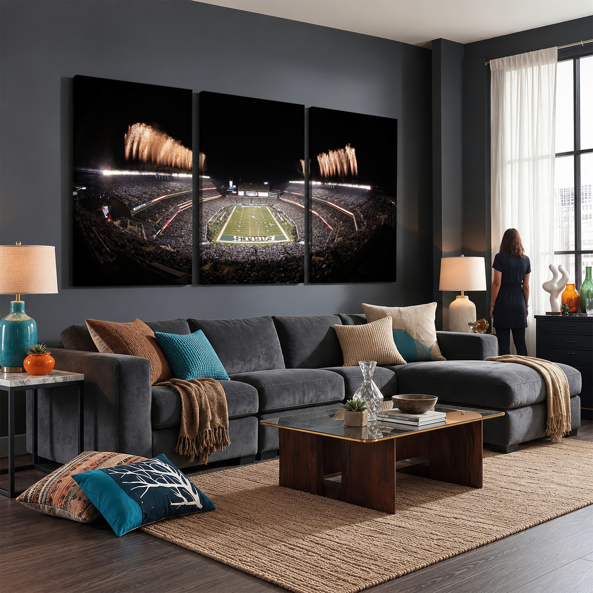 48893-MGV-CV-36X24 - Eagles Field Stadium Wall Art, Lincoln Financial Field