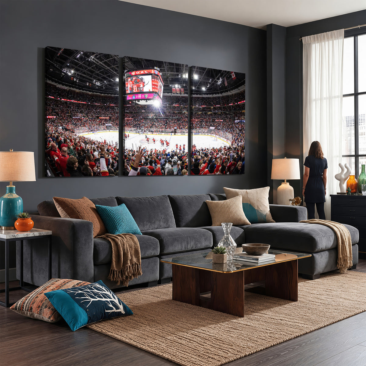 15750-MGV-CV-36X24 - Amerant Bank Arena Wall Art Canvas Print, Hockey Arena