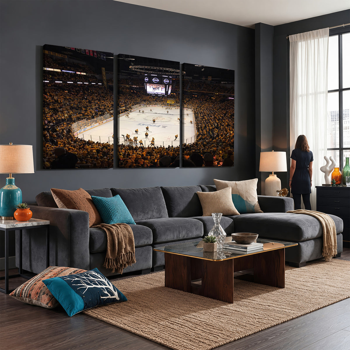 99407-MGV-CV-36X24 - Bridgestone Arena - Nashville Predators Hockey Team Print - Nashville Wall Art Canvas Print