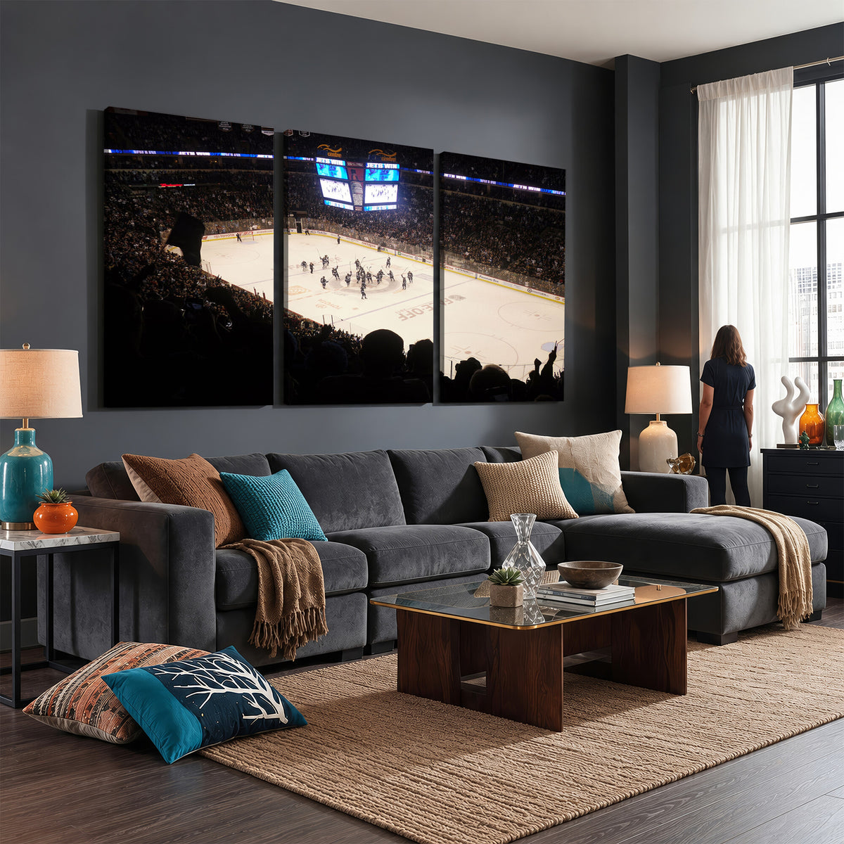 22497-MGV-CV-36X24 - Canada Life Centre Wall Art | Winnipeg Jets Hockey Team Print Canvas | Ready to Hang | Winnipeg Wall