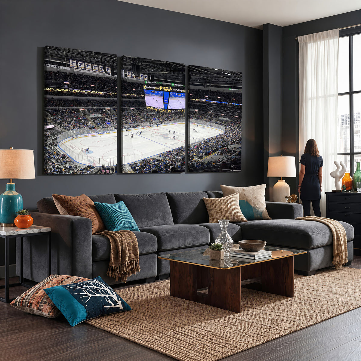 75222-MGV-CV-36X24 - Enterprise Center Missouri St. Louis Blues Hockey Stadium