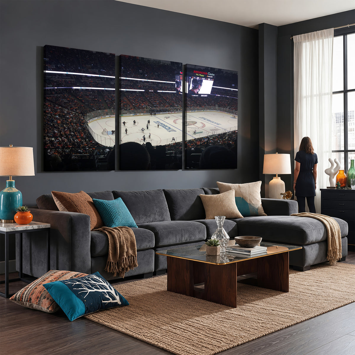 24634-MGV-CV-36X24 - Honda Center California Anaheim Ducks Hockey Stadium Wall Art