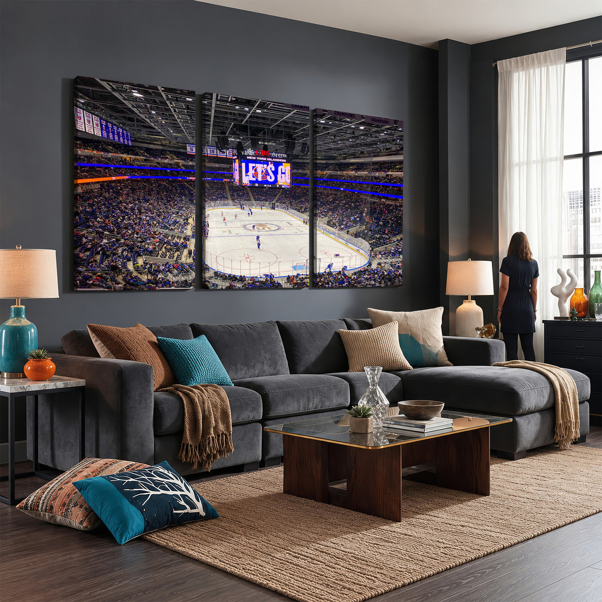 78692-MGV-CV-36X24 - UBS Arena Elmont New York Islanders Ice Hockey Wall Art, UBS Arena Elmont Wall Art Canvas Print