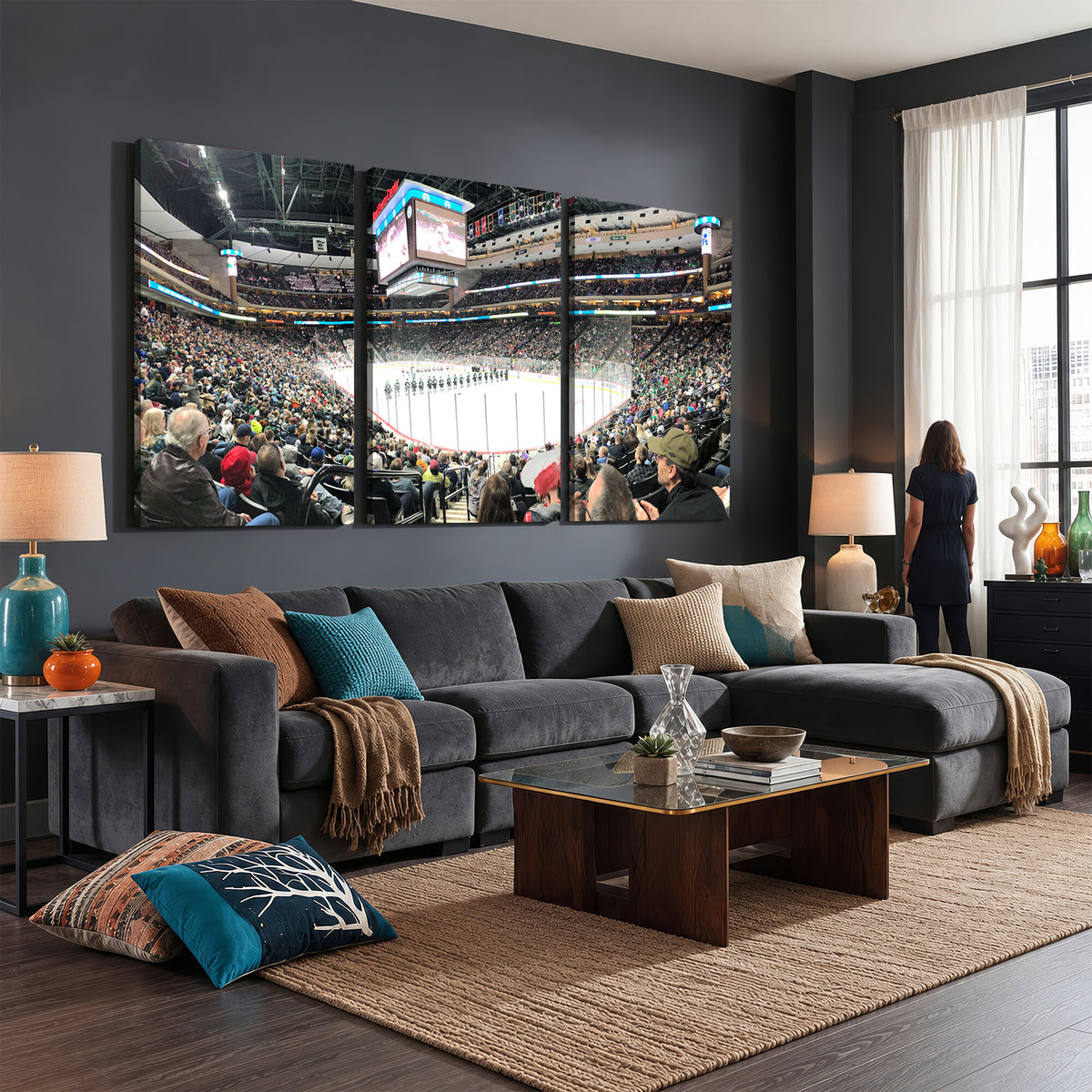 44414-MGV-CV-36X24 - Xcel Energy Center St Paul Minnesota Wild Ice Hockey Stadium