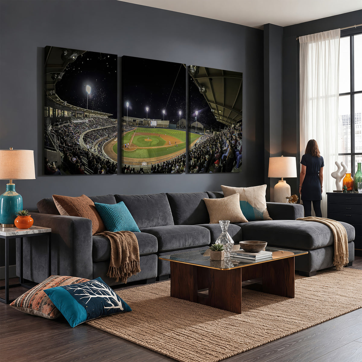 10262-MGV-CV-36X24 - Olsen Field at Blue Bell Park - Texas A&M Aggies Baseball Stadium Wall Art Canvas Print