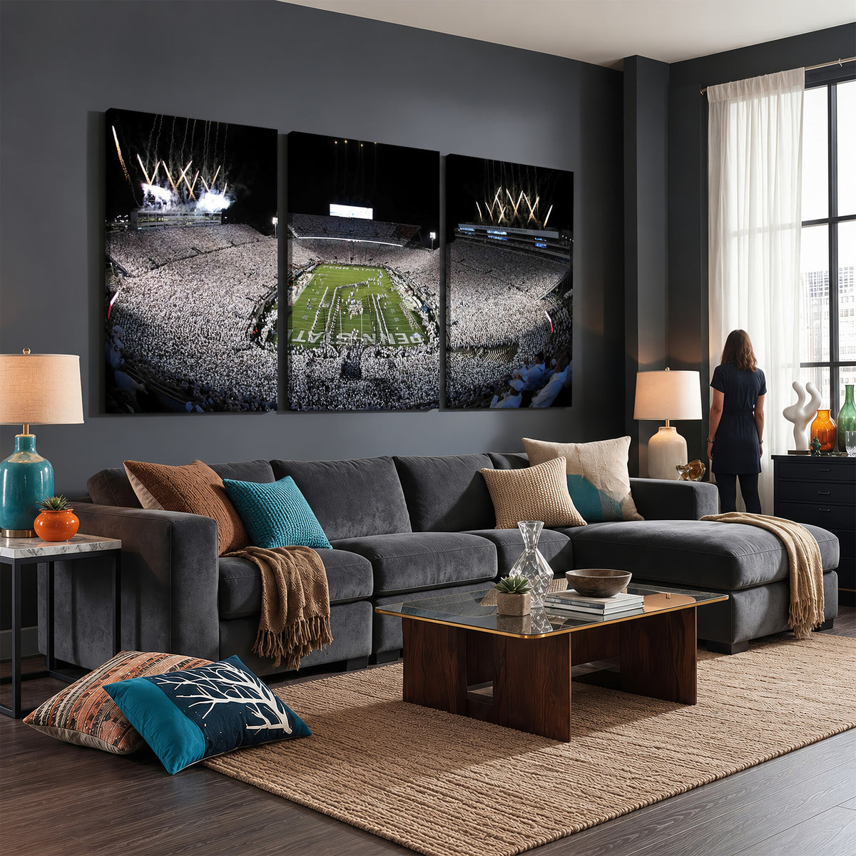 84537-MGV-CV-36X24 - Penn State Beaver Stadium Canvas Wall Art - Nittany Lions Football Print